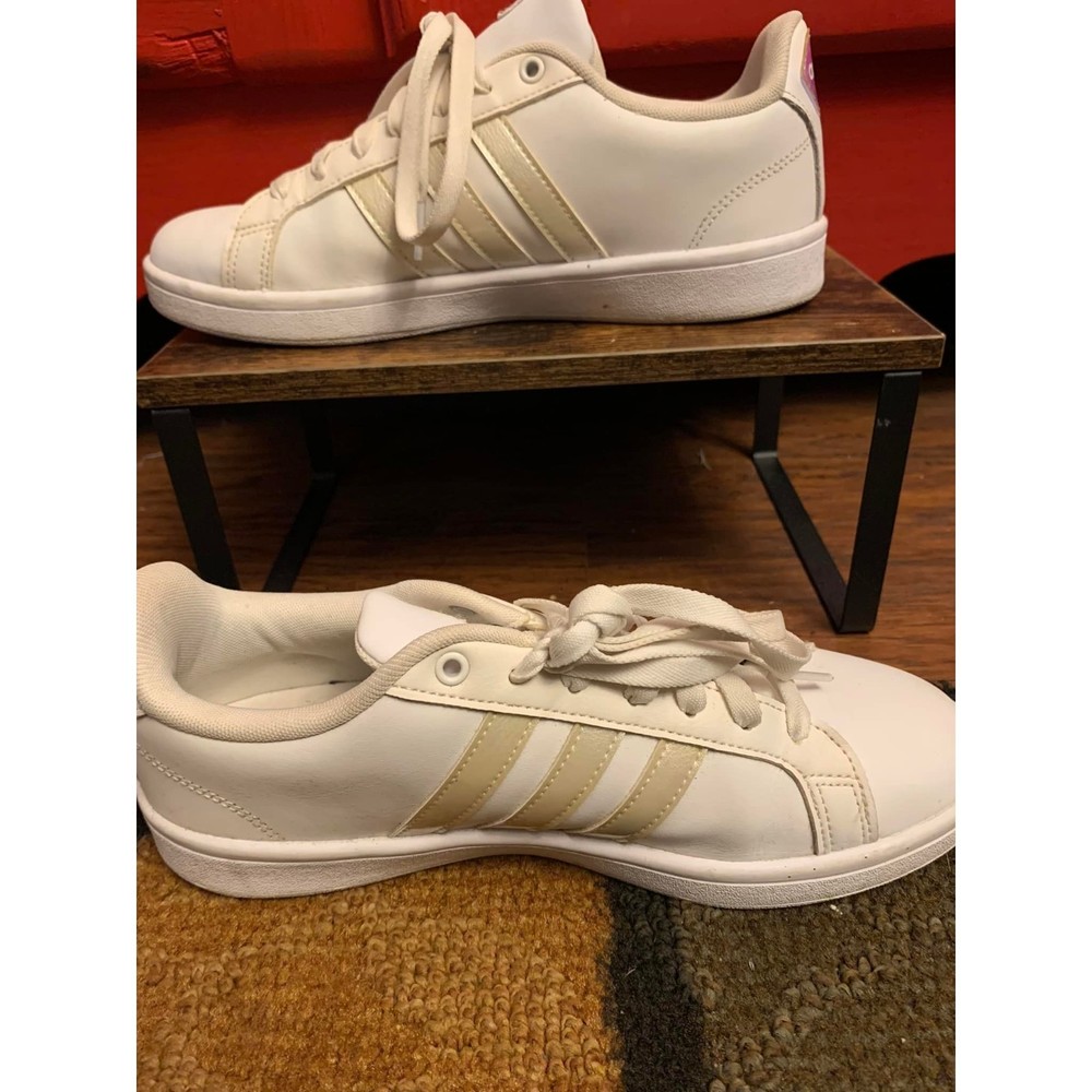 Adidas Neo Memory Foam Footbed Pearl Stripes Iridescent Logo Y2K Style Men's 9